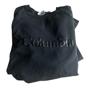 Columbia Logo Fleece Crew Sweatshirt, Black, Xl
